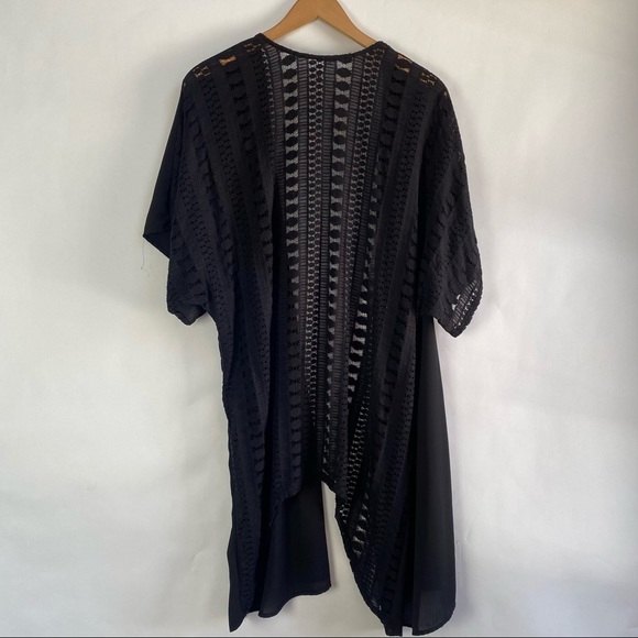 Swimsuit Coverup Hi-Low Design Black - Picture 7 of 8